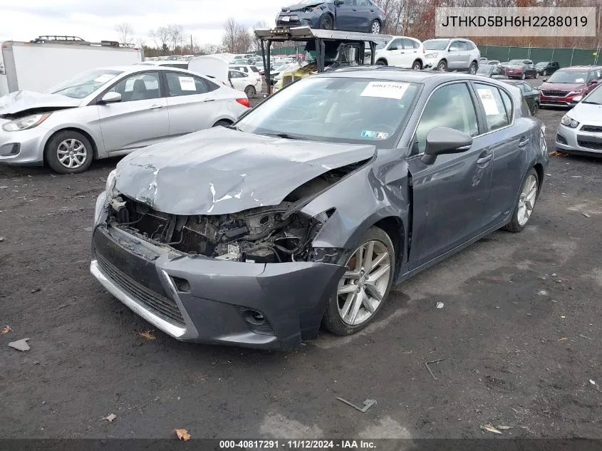 JTHKD5BH6H2288019 2017 Lexus Ct 200H