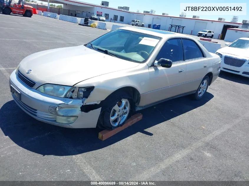 1997 Lexus Es 300 VIN: JT8BF22GXV0051492 Lot: 40096689