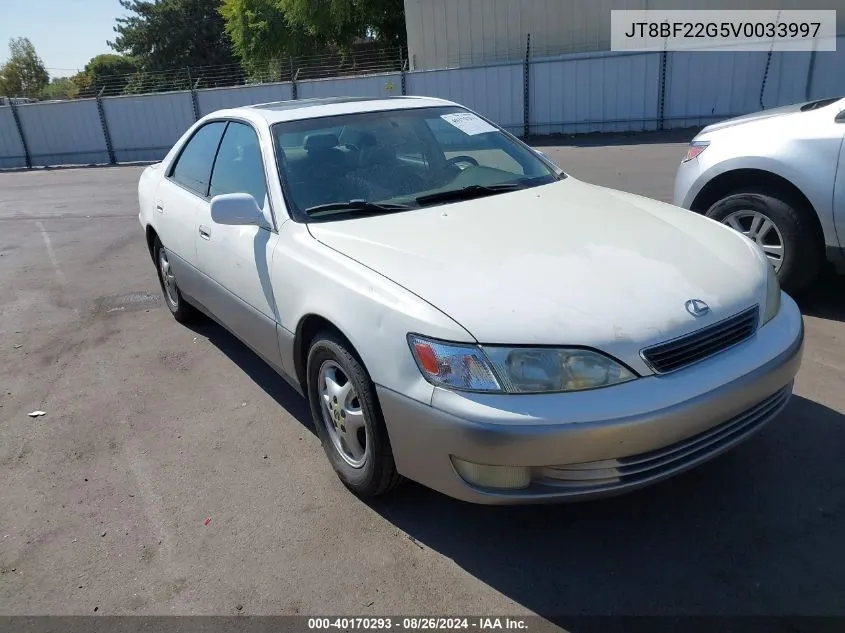 1997 Lexus Es 300 VIN: JT8BF22G5V0033997 Lot: 40170293