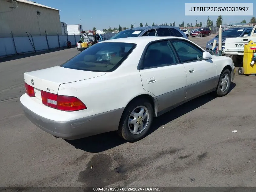 1997 Lexus Es 300 VIN: JT8BF22G5V0033997 Lot: 40170293