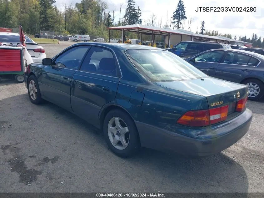 1997 Lexus Es 300 VIN: JT8BF22G3V0024280 Lot: 40486126