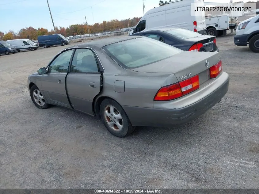 1997 Lexus Es 300 300 VIN: JT8BF22G8V000320 Lot: 40694522