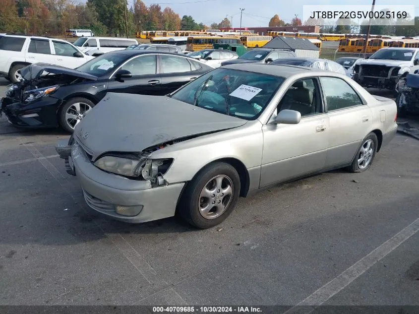 1997 Lexus Es 300 VIN: JT8BF22G5V0025169 Lot: 40709685