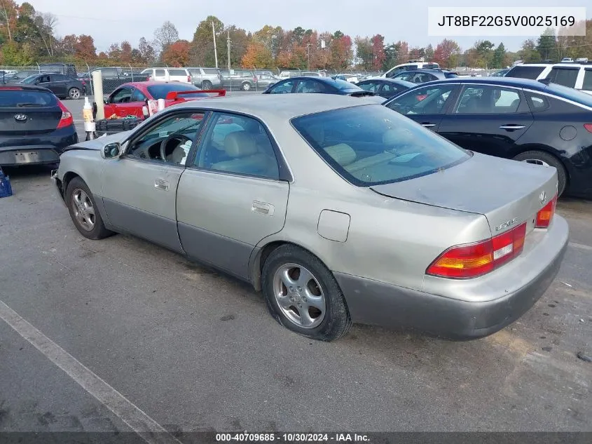 1997 Lexus Es 300 VIN: JT8BF22G5V0025169 Lot: 40709685