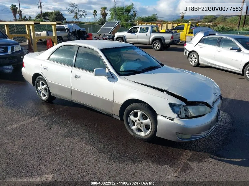 1997 Lexus Es 300 VIN: JT8BF22G0V0077583 Lot: 40822932