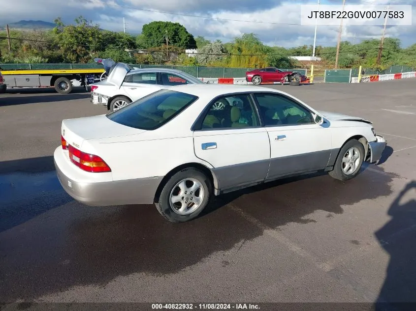 1997 Lexus Es 300 VIN: JT8BF22G0V0077583 Lot: 40822932