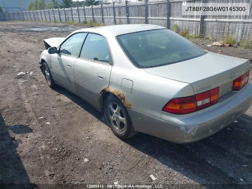 1998 Lexus Es 300 VIN: JT8BF28G6W0145300 Lot: 12095513