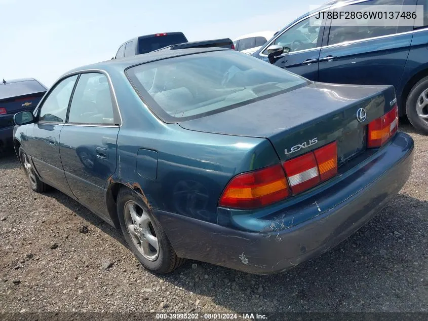 1998 Lexus Es 300 VIN: JT8BF28G6W0137486 Lot: 39995202