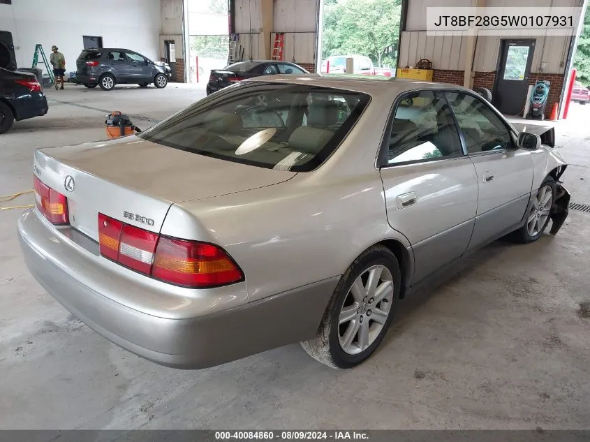 1998 Lexus Es 300 VIN: JT8BF28G5W0107931 Lot: 40084860