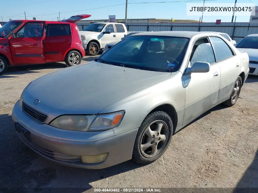 1998 Lexus Es 300 VIN: JT8BF28GXW0130475 Lot: 40443482