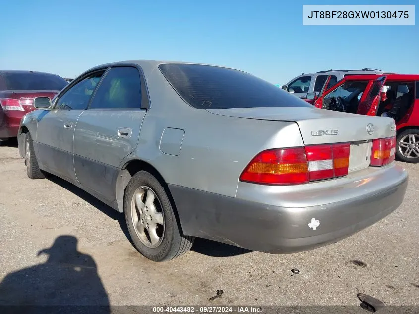 1998 Lexus Es 300 VIN: JT8BF28GXW0130475 Lot: 40443482