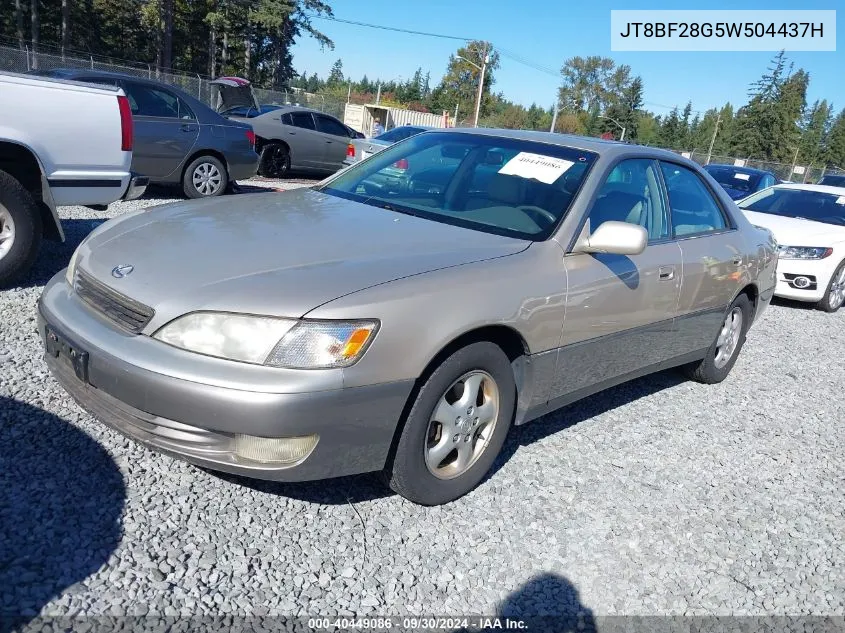 1998 Lexus Es 300 VIN: JT8BF28G5W504437H Lot: 40449086