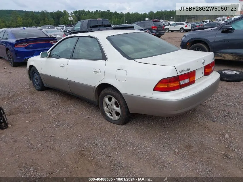 1998 Lexus Es 300 VIN: JT8BF28G2W5050123 Lot: 40486585