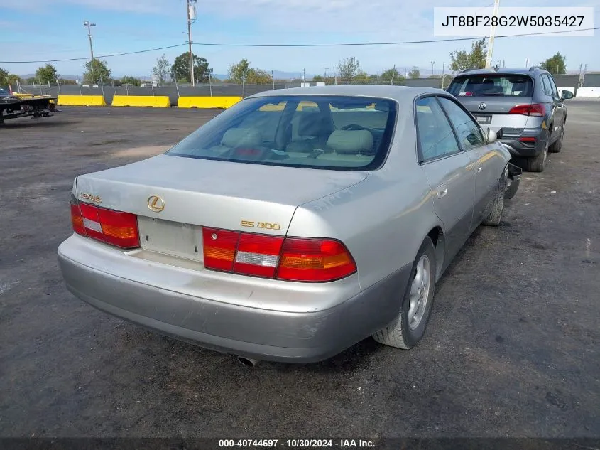 1998 Lexus Es 300 VIN: JT8BF28G2W5035427 Lot: 40744697