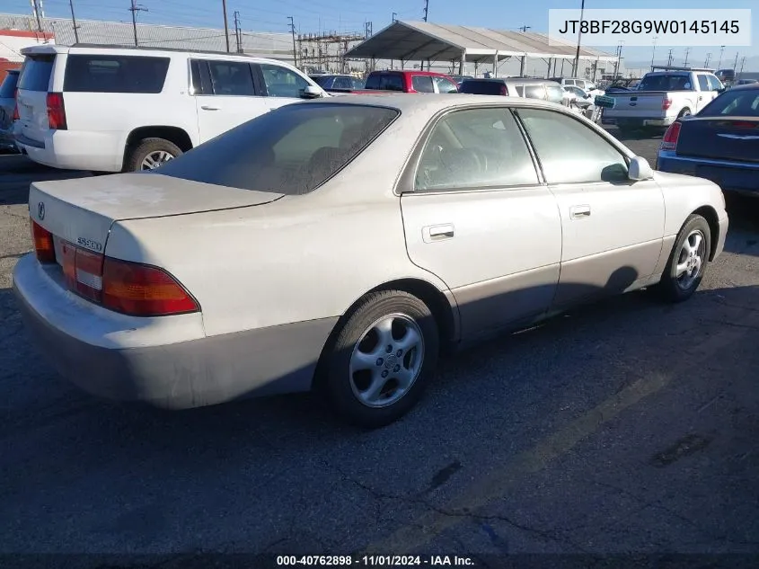 1998 Lexus Es 300 VIN: JT8BF28G9W0145145 Lot: 40762898