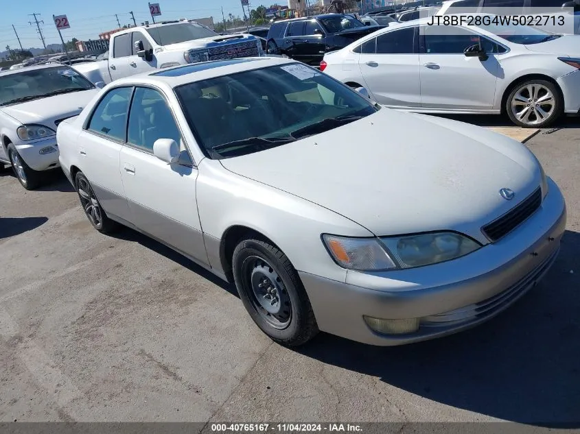 1998 Lexus Es 300 VIN: JT8BF28G4W5022713 Lot: 40765167