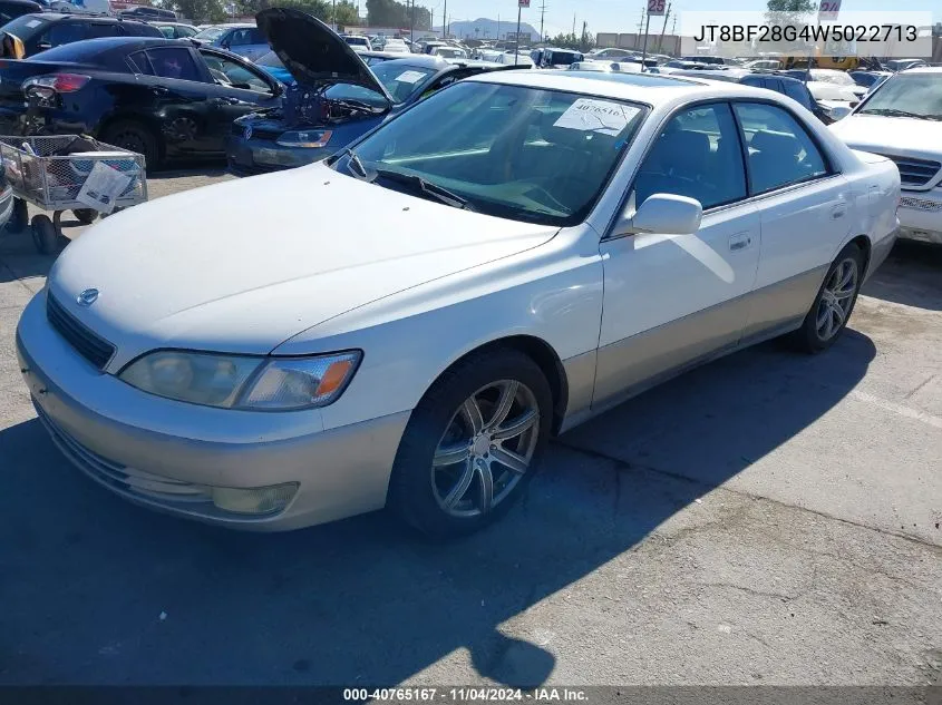 1998 Lexus Es 300 VIN: JT8BF28G4W5022713 Lot: 40765167