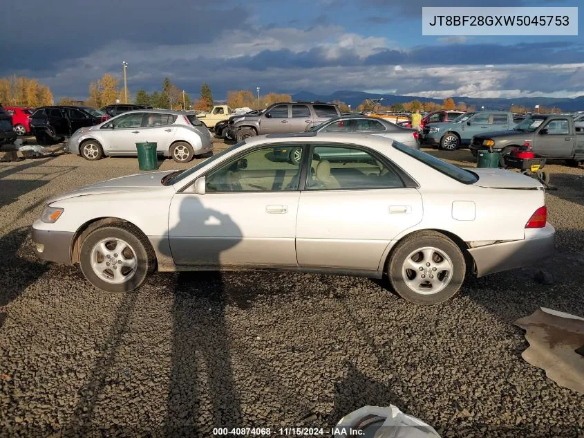 1998 Lexus Es 300 VIN: JT8BF28GXW5045753 Lot: 40874068