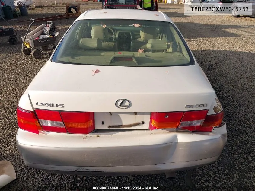 1998 Lexus Es 300 VIN: JT8BF28GXW5045753 Lot: 40874068