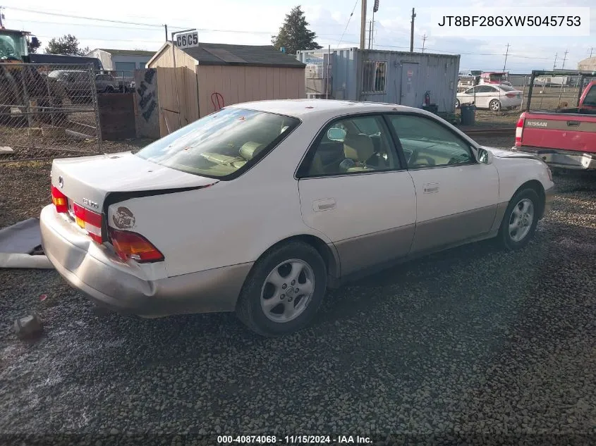 1998 Lexus Es 300 VIN: JT8BF28GXW5045753 Lot: 40874068