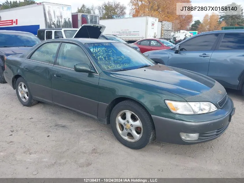 1999 Lexus Es 300 VIN: JT8BF28G7X0158140 Lot: 12138431