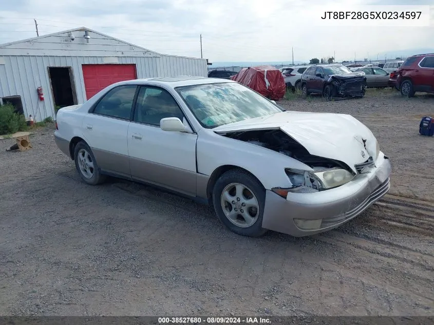 1999 Lexus Es 300 VIN: JT8BF28G5X0234597 Lot: 38527680