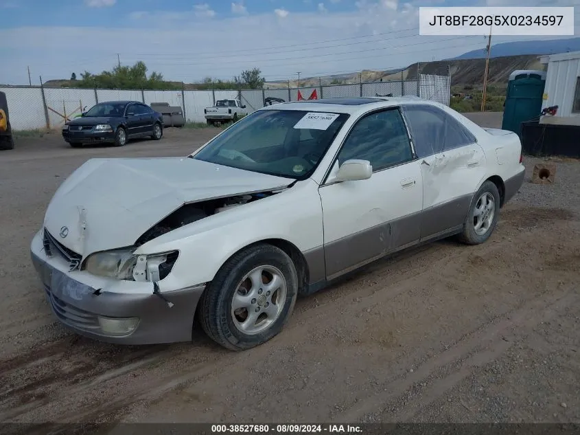 1999 Lexus Es 300 VIN: JT8BF28G5X0234597 Lot: 38527680