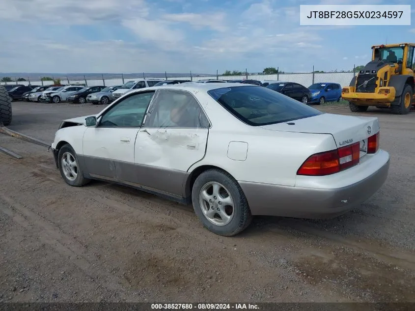 1999 Lexus Es 300 VIN: JT8BF28G5X0234597 Lot: 38527680