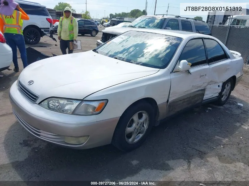 1999 Lexus Es 300 VIN: JT8BF28G8X0151312 Lot: 39727206