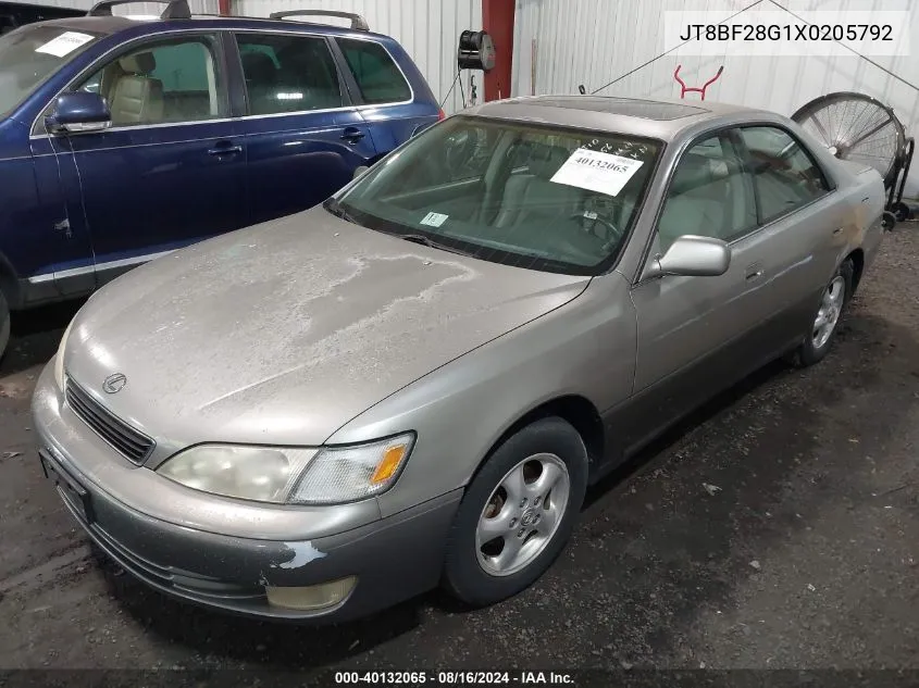 1999 Lexus Es 300 VIN: JT8BF28G1X0205792 Lot: 40132065