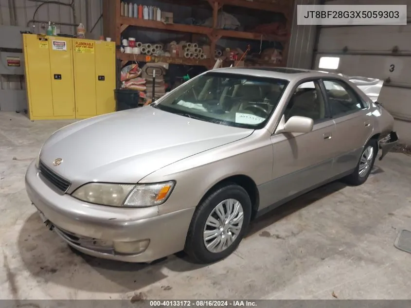 1999 Lexus Es 300 VIN: JT8BF28G3X5059303 Lot: 40133172