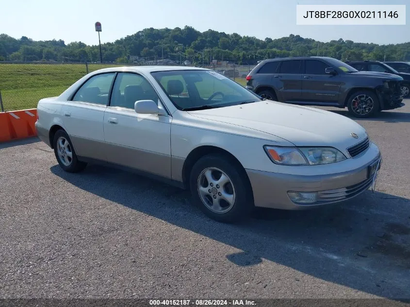 1999 Lexus Es 300 VIN: JT8BF28G0X0211146 Lot: 40152187