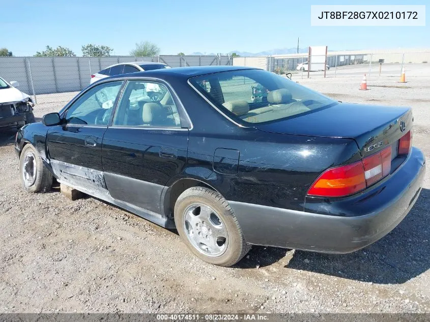 1999 Lexus Es 300 VIN: JT8BF28G7X0210172 Lot: 40174511