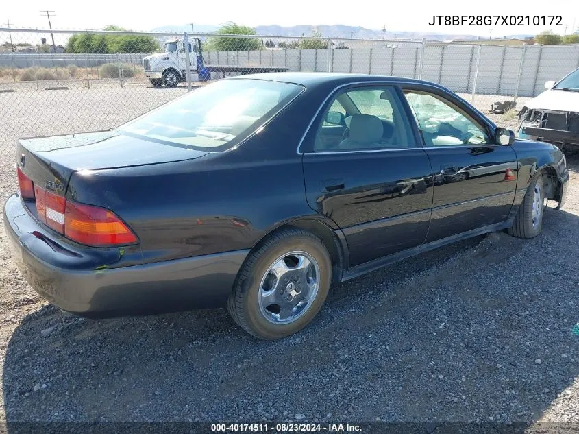 1999 Lexus Es 300 VIN: JT8BF28G7X0210172 Lot: 40174511