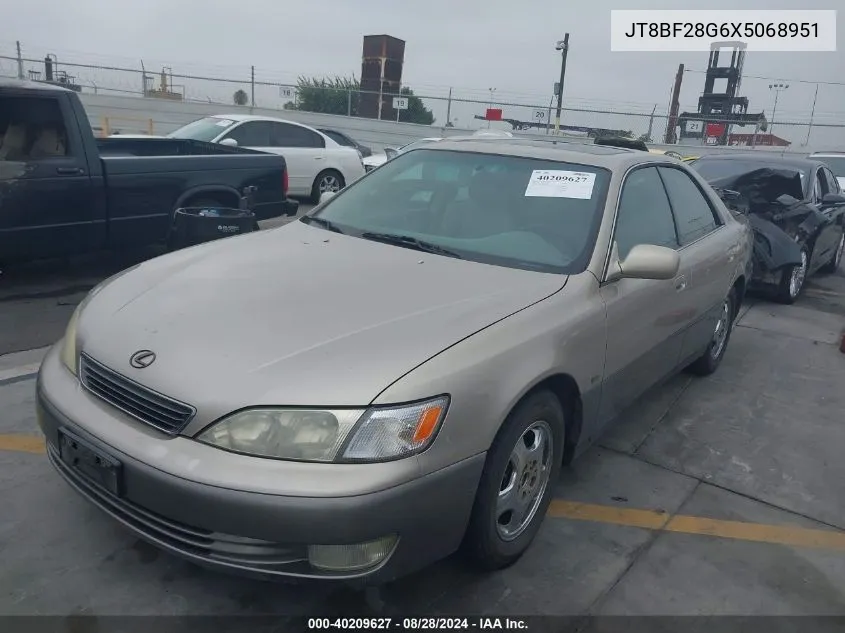 1999 Lexus Es 300 VIN: JT8BF28G6X5068951 Lot: 40209627