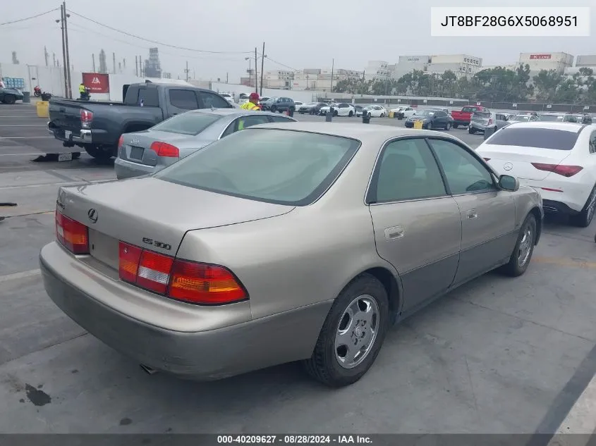 1999 Lexus Es 300 VIN: JT8BF28G6X5068951 Lot: 40209627