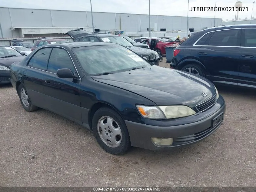 1999 Lexus Es 300 VIN: JT8BF28G0X0210871 Lot: 40218793