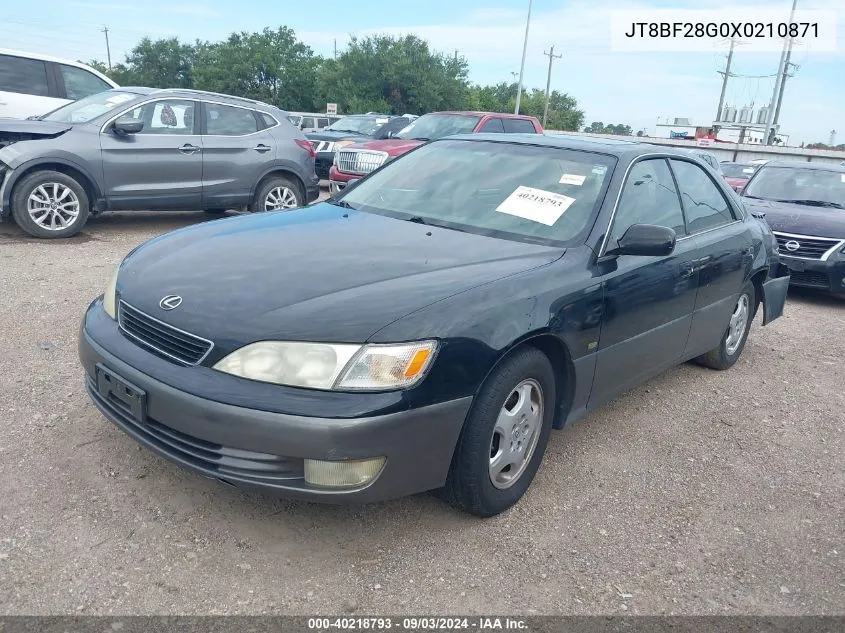 1999 Lexus Es 300 VIN: JT8BF28G0X0210871 Lot: 40218793