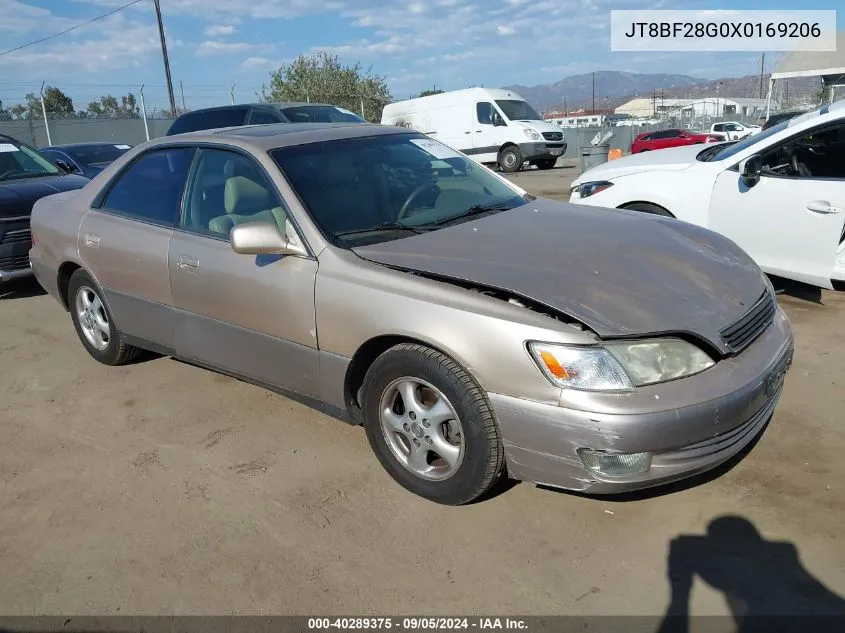 1999 Lexus Es 300 VIN: JT8BF28G0X0169206 Lot: 40289375