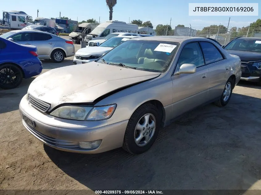 1999 Lexus Es 300 VIN: JT8BF28G0X0169206 Lot: 40289375