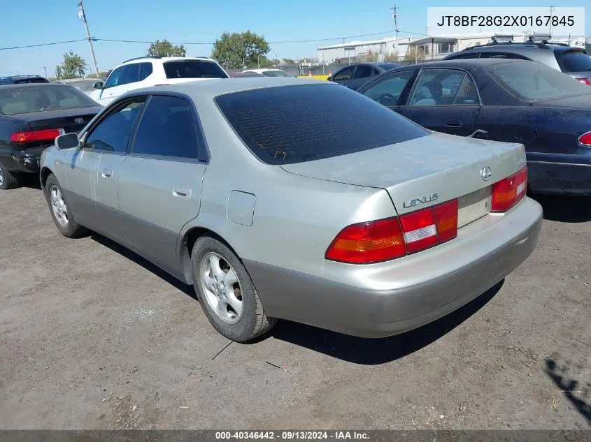 1999 Lexus Es 300 VIN: JT8BF28G2X0167845 Lot: 40346442