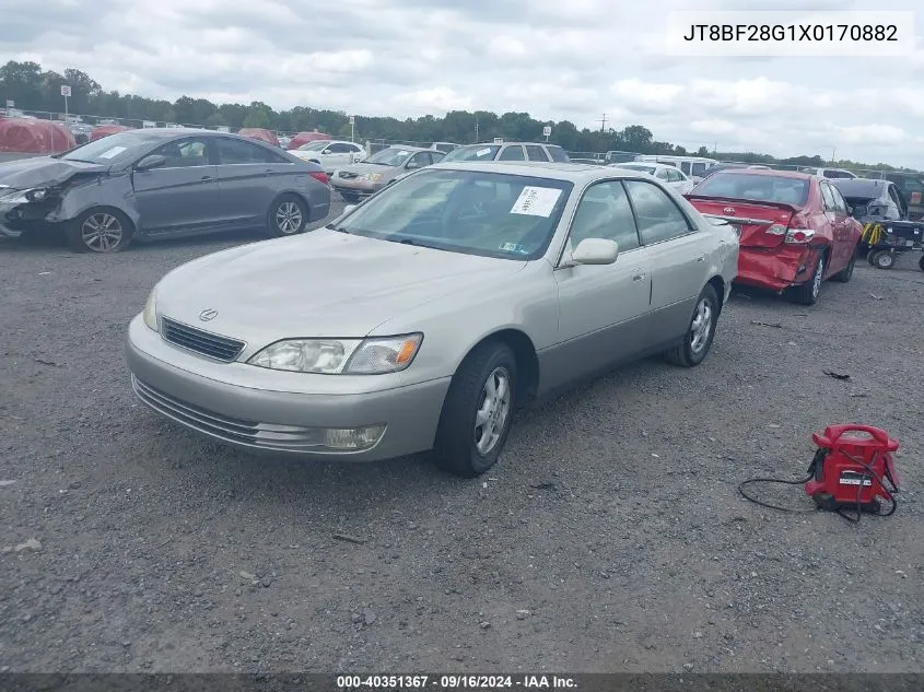 1999 Lexus Es 300 VIN: JT8BF28G1X0170882 Lot: 40351367