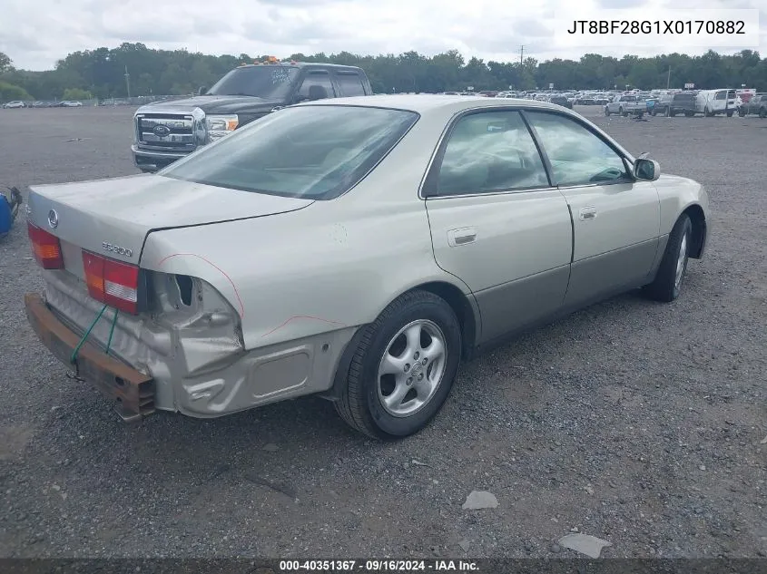 1999 Lexus Es 300 VIN: JT8BF28G1X0170882 Lot: 40351367