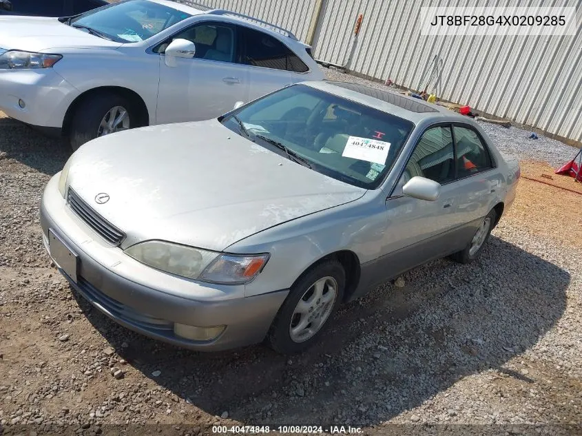 1999 Lexus Es 300 VIN: JT8BF28G4X0209285 Lot: 40474848