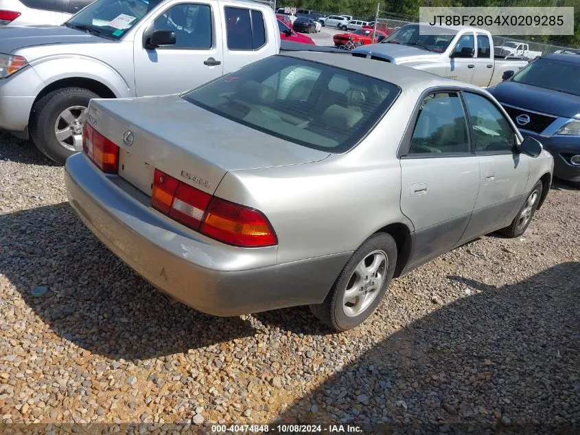 1999 Lexus Es 300 VIN: JT8BF28G4X0209285 Lot: 40474848