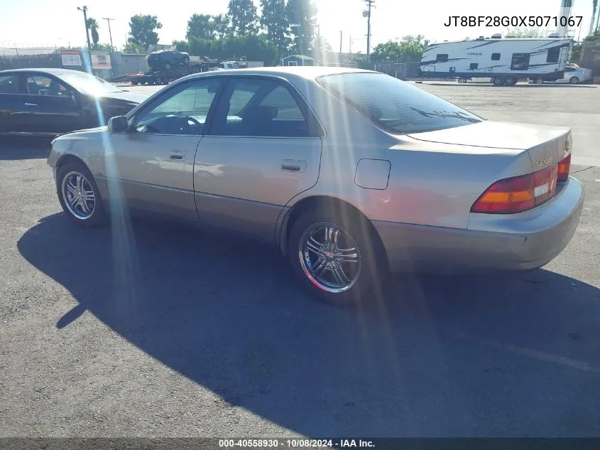 1999 Lexus Es 300 VIN: JT8BF28G0X5071067 Lot: 40558930