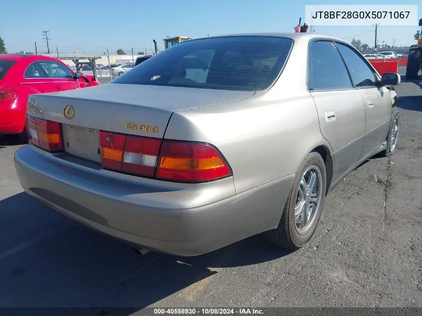 1999 Lexus Es 300 VIN: JT8BF28G0X5071067 Lot: 40558930