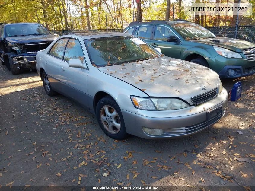 1999 Lexus Es 300 VIN: JT8BF28G3X0213263 Lot: 40740691