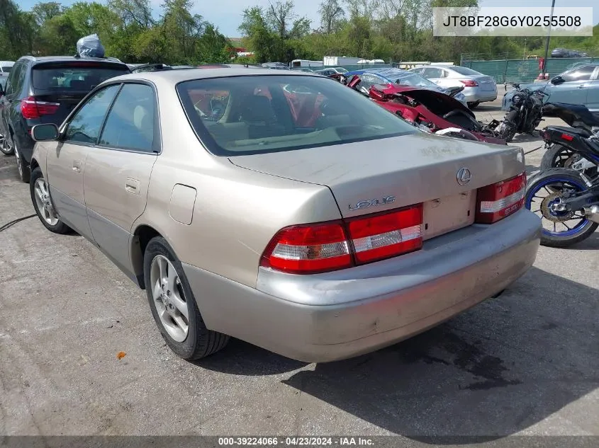 2000 Lexus Es 300 VIN: JT8BF28G6Y0255508 Lot: 39224066