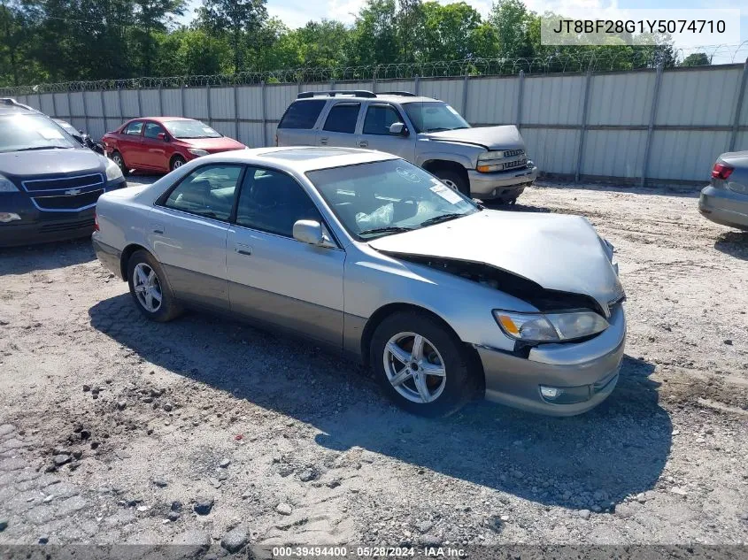 2000 Lexus Es 300 VIN: JT8BF28G1Y5074710 Lot: 39494400